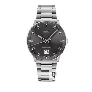 Mido Commander Silver and Black Watch